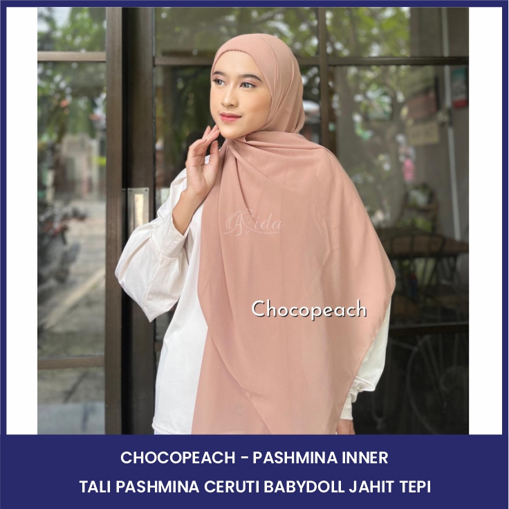 CHOCOPEACH - Pashmina Inner Tali Pashmina Ceruti Babydoll Jahit