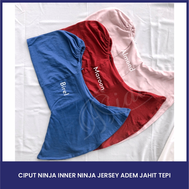 Ciput Ninja Inner Ninja Jersey Adem Jahit Tepi - Pilih Warna