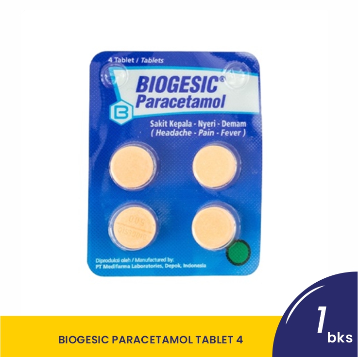 BIOGESIC PARACETAMOL TABLET 4s