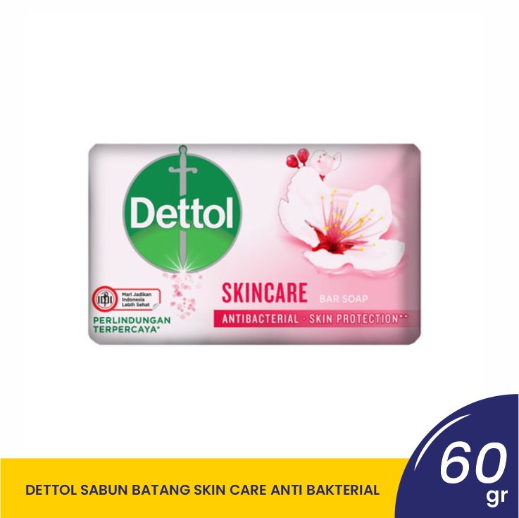 DETTOL SABUN BATANG SKIN CARE ANTIBAKTERIAL 60GR