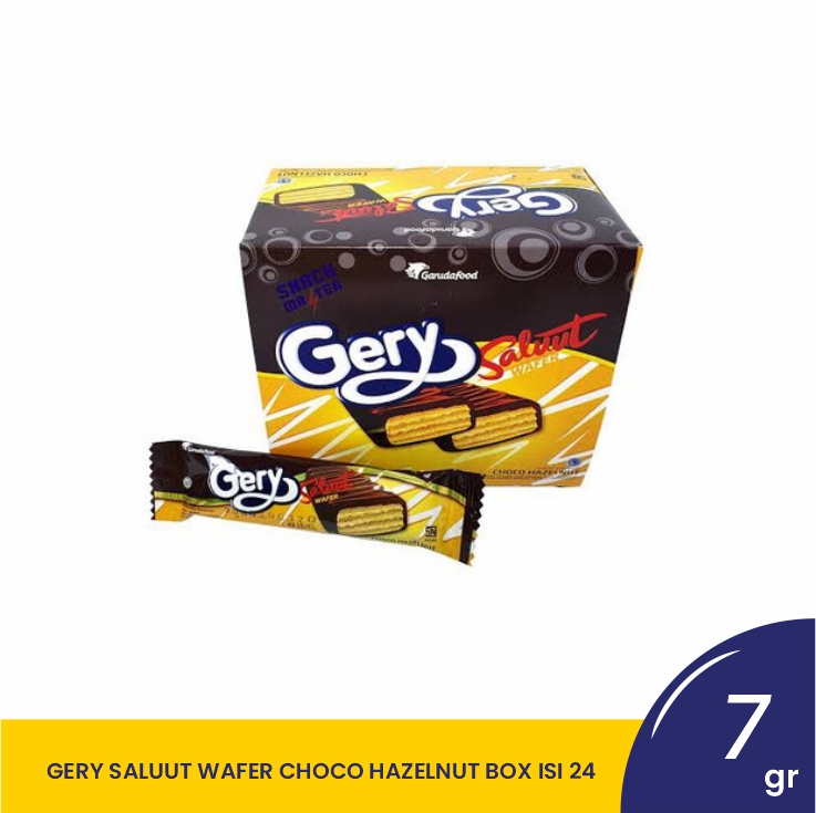 GERY SALUUT WAFER CHOCO HAZLE NUT BOX-24X7GR