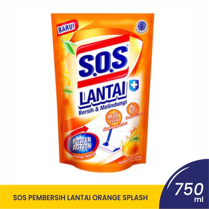 SOS PEMBERSIH LANTAI ORANGE SPLASH 750ML