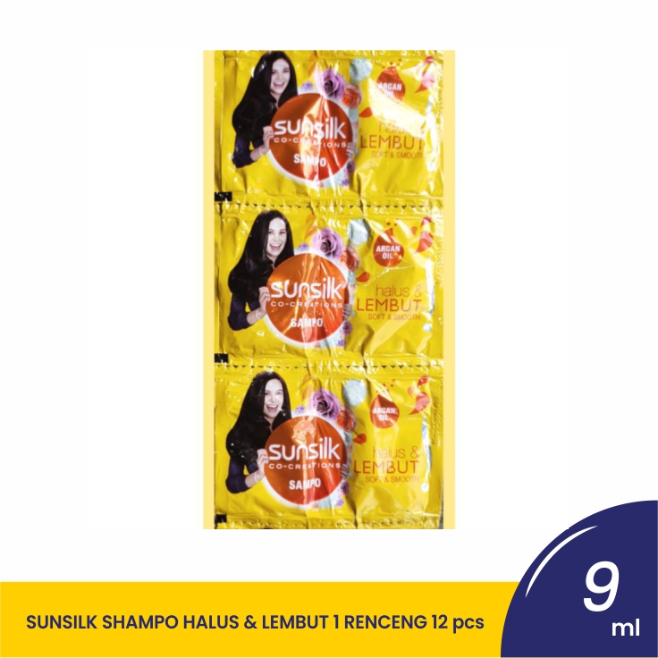 SUNSILK SHAMPO HALUS &amp; LEMBUT [KUNING] RCG-12X9ML