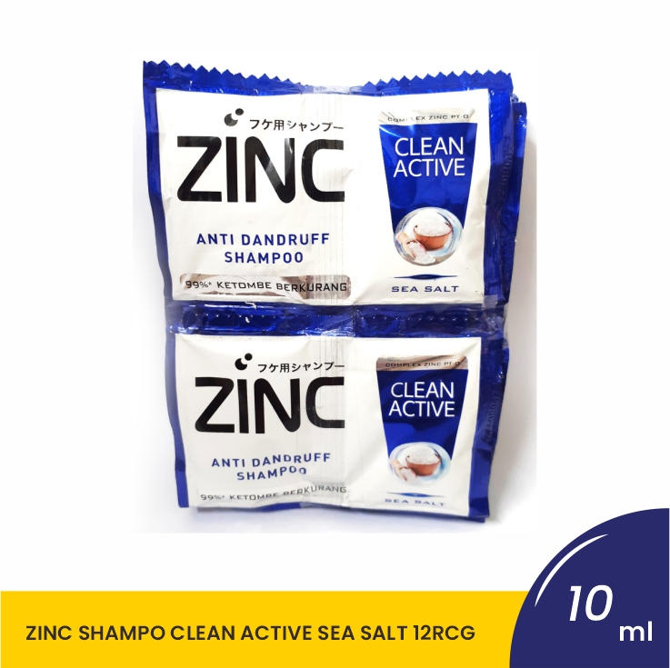 ZINC SHAMPO CLEAN ACTIVE SEA SALT RCG-12X10ML