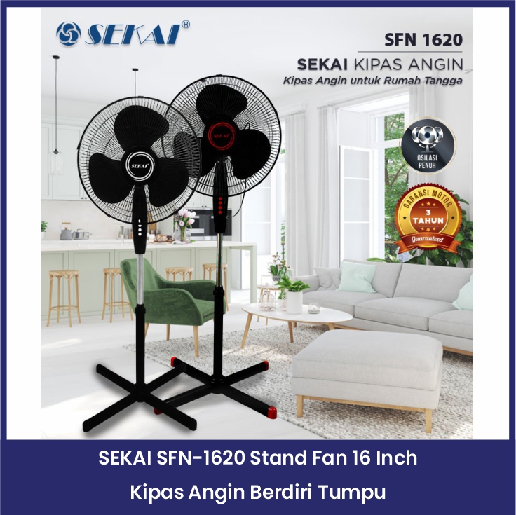 SEKAI SFN-1620 Stand Fan 16 Inch