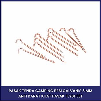 Pasak Tenda Camping Besi Galvanis 3 mm Anti Karat Kuat Pasak Flysheet