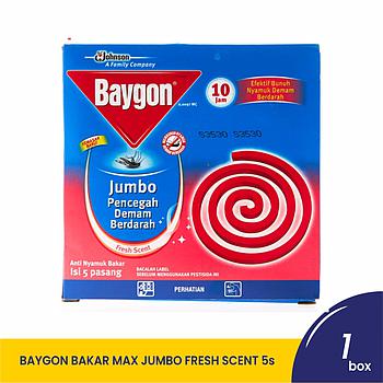 BAYGON BAKAR MAX JUMBO FRESH SCENT BOX-5s