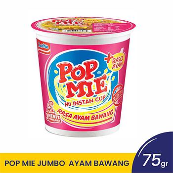 POP MIE JUMBO  AYAM BAWANG 75GR