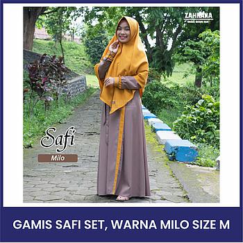 Gamis Safi Set, Warna Milo  Size M