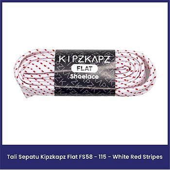 Tali Sepatu Kipzkapz Flat FS58 - 115 - White Red Stripes