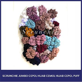 Scrunchie Jumbo Cepol Hijab Cemol Hijab Cepol Puff - Pilih Warna